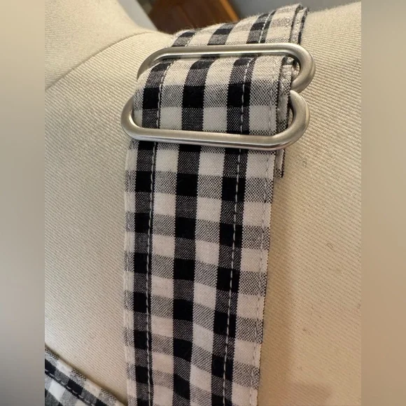 NWOT Teddy Fresh Black & White Playful Gingham Embroidered Floral Overalls - Picture 13 of 16